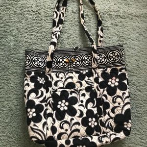 Vera Bradley Black/White Iconic Vera Tote